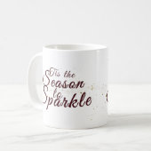 輝く季節、クリスマスの優雅さ コーヒーマグカップ (正面左)