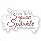 輝く季節、クリスマスの優雅さ シール (正面)