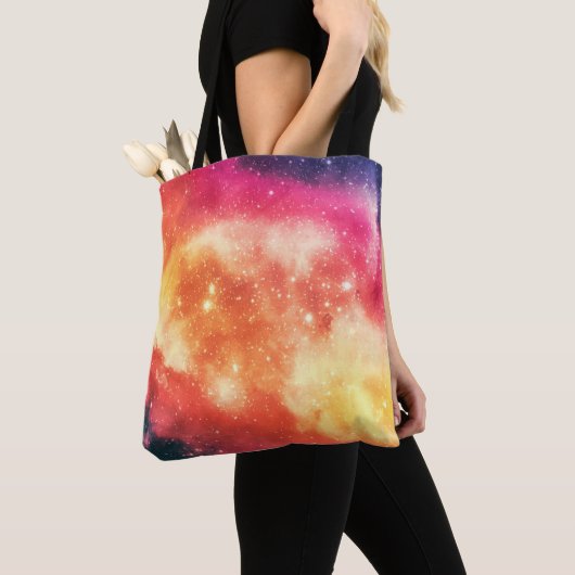 輝く宇宙星雲 トートバッグ (クローズアップ)