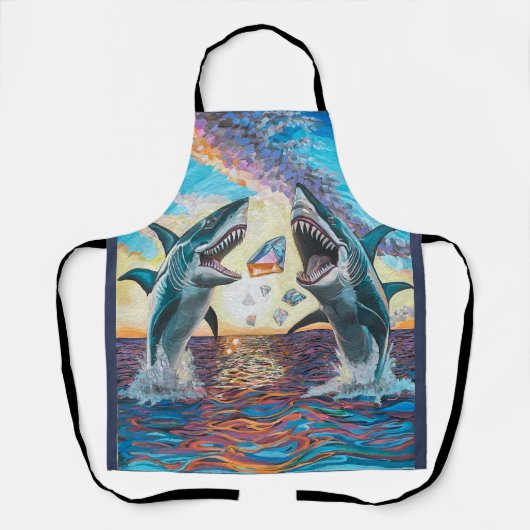 輝く宝石のためのグラマー・チョンプ・シャークのブリーチング –  エプロン (正面)