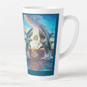 輝く宝石のためのグラマー・チョンプ・シャークのブリーチング –  カフェラテマグ (右)