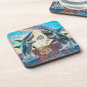 輝く宝石のためのグラマー・チョンプ・シャークのブリーチング – コースター (左側)