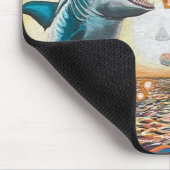 輝く宝石のためのグラマー・チョンプ・シャークのブリーチング – マウスパッド (コーナー)