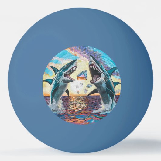 輝く宝石のためのグラマー・チョンプ・シャークのブリーチング –  卓球ボール (正面)