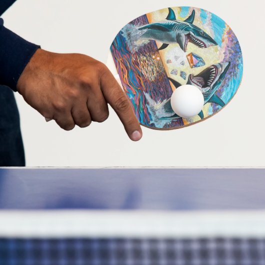 輝く宝石のためのグラマー・チョンプ・シャークのブリーチング – 卓球ラケット (インサイチュ)