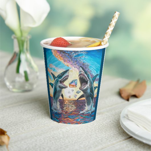 輝く宝石のためのグラマー・チョンプ・シャークのブリーチング –  紙コップ (インサイチュ)