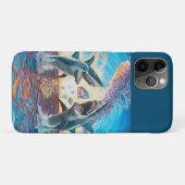 輝く宝石のためのグラマー・チョンプ・シャークのブリーチング – Case-Mate iPhoneケース (裏面(横))