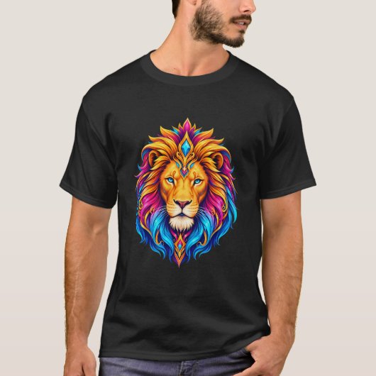 輝く宝石のライオン Tシャツ (正面)