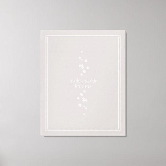 輝く小さな星シルバーグレー星明かり キャンバスプリント (正面)