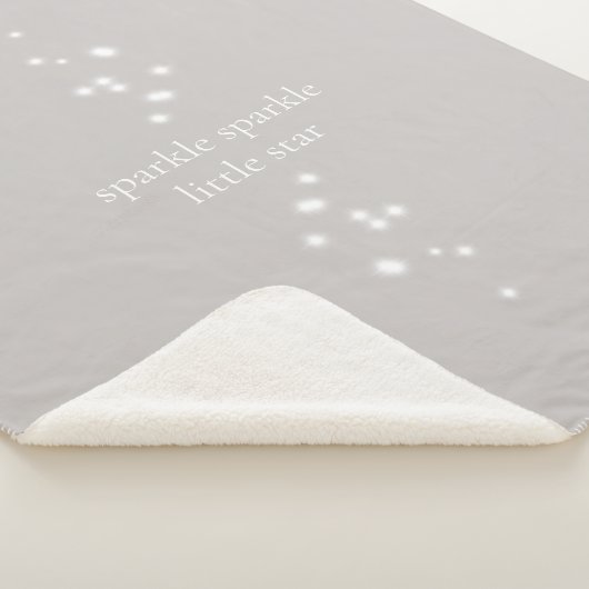 輝く小さな星シルバーグレー星明かり シェルパブランケット (3/4)