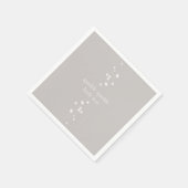 輝く小さな星シルバーグレー星明かり スタンダードカクテルナプキン (角)
