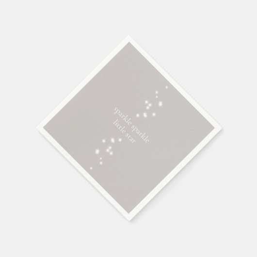 輝く小さな星シルバーグレー星明かり スタンダードカクテルナプキン (角)