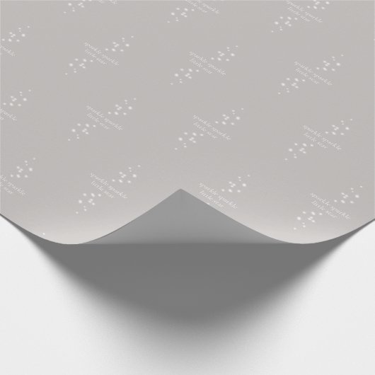 輝く小さな星シルバーグレー星明かり ラッピングペーパー (角)