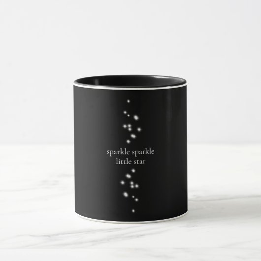 輝く小さな星ブラックスターライト マグカップ (中央)