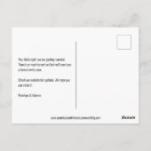 輝く幸せな写真の結婚式の日付を保存 ポストカード (裏面)