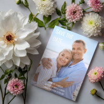 輝く幸せな写真の結婚式の日付を保存