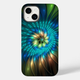 輝く幻想の花、カラフルな抽象フラクタル Case-Mate iPhone 14ケース