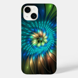 輝く幻想の花、カラフルな抽象フラクタル Case-Mate iPhone 14ケース