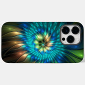 輝く幻想の花、カラフルな抽象的フラクタル Case-Mate iPhoneケース (裏面 (横))