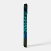 輝く幻想の花、カラフルな抽象的フラクタル iPhone 15ケース (右側面)