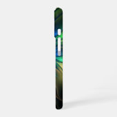 輝く幻想の花、カラフルな抽象的フラクタル iPhone 16ケース (左側面)