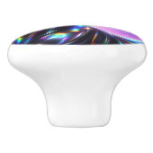 輝く幻想的な背景のユニコーン セラミックノブ (側面)