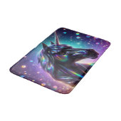 輝く幻想的な背景のユニコーン バスマット (アングル)