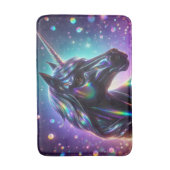 輝く幻想的な背景のユニコーン バスマット (正面縦)