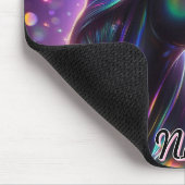 輝く幻想的な背景のユニコーン マウスパッド (コーナー)