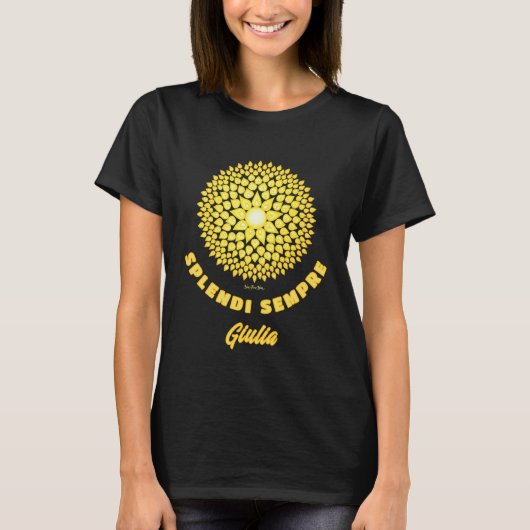輝く幾何学曼荼羅 Splendi Sempre Bright Sun Tシャツ (正面)