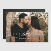 輝く愛の写真デートを保存 マグネット招待状 (正面/裏面)