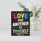 輝く愛:大切な人として他者を受け入れる ポストカード (スタンド正面)