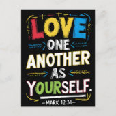 輝く愛:大切な人として他者を受け入れる ポストカード (正面)