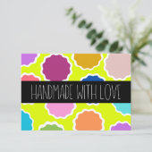 輝く感謝：手作りの振動 サンキューカード (スタンド正面)