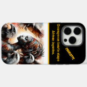 輝く戦士の地で鷹が舞う Case-Mate iPhoneケース (裏面 (横))