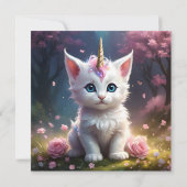 「輝く手:魅惑の一角獣の子猫」 サンキューカード (裏面)