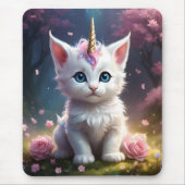 「輝く手：魅惑の一角獣の子猫」 マウスパッド (正面)
