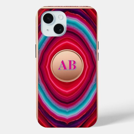 輝く抽象アゲート柄 Case-Mate iPhoneケース (裏面)