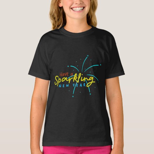 輝く新年を！子供用Tシャツ Tシャツ (正面)