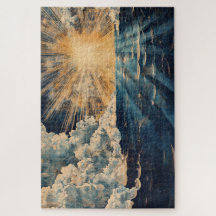 輝く日の出の海