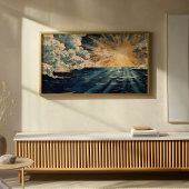 輝く日の出の海 ポスター