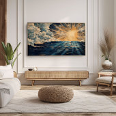 輝く日の出の海 ポスター