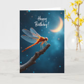 輝く昆虫の誕生日カード カード (黄色い花)