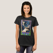 輝く星とともに夜のトナカイ Tシャツ (正面フル)