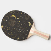 輝く星と月と星座 卓球ラケット (横)