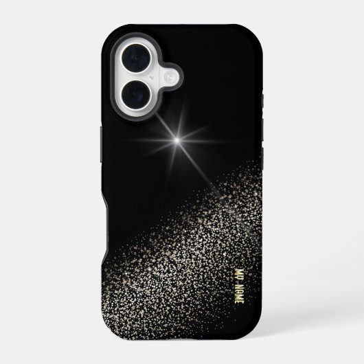 輝く星と煌めく軌跡 iPhone 16ケース (裏面)