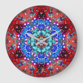 輝く星のカレイド ラージ壁時計