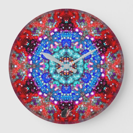 輝く星のカレイド ラージ壁時計 (正面)
