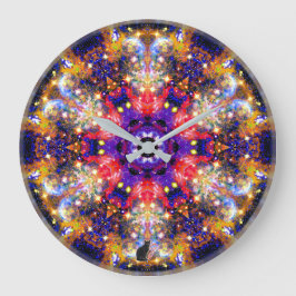 輝く星のカレイド ラージ壁時計