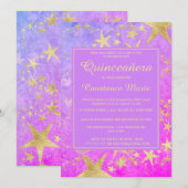 輝く星のキンセアニエラ招待状 招待状 (正面/裏面)